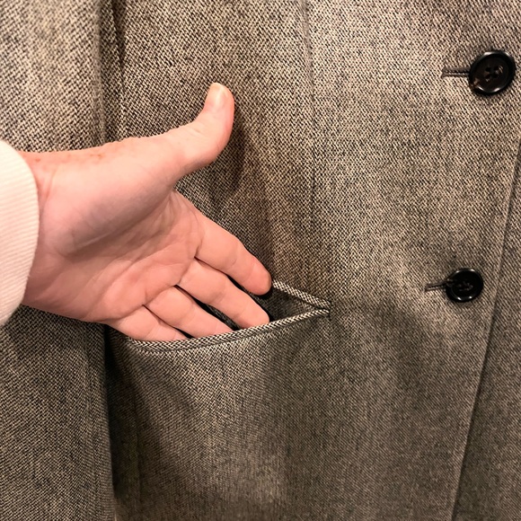 Lauren Ralph Lauren Vintage Sz 10 Long Jacket Leather Trim Wool Polo Preppy EUC - Picture 4 of 13